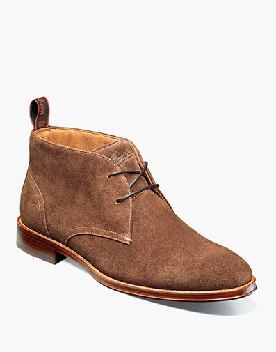 Rucci Lug Plain Toe Chukka Boot in Brown Suede for $155.00 dollars.