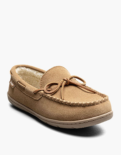 CozyUp Moc Toe Tie Slipper in Sand for $70.00 dollars.