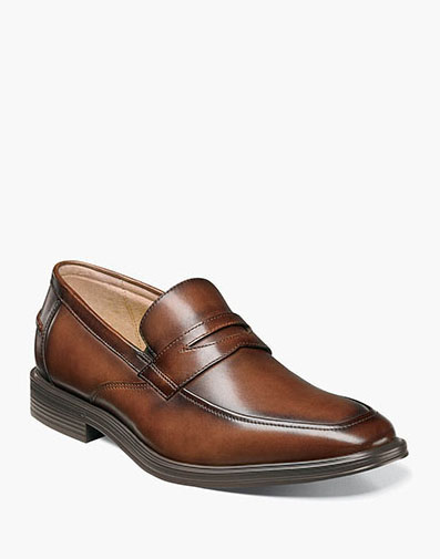 Heights Moc Toe Penny Loafer in Cognac for $125.00