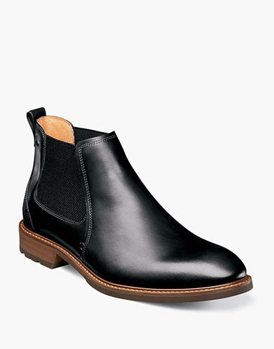 Lodge Plain Toe Gore Boot in Black CH for $125.00 dollars.