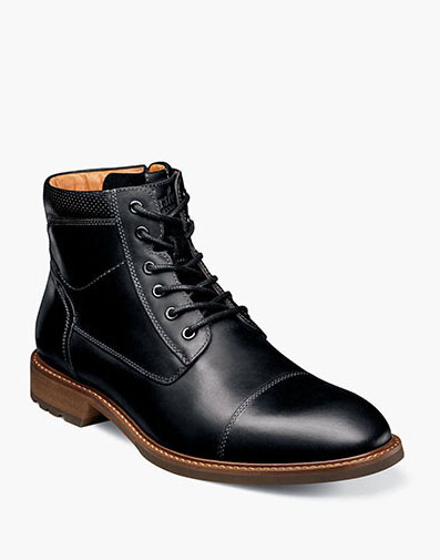 Lodge Cap Toe Lace Boot in Black CH for $140.00 dollars.