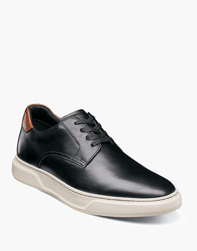 Premier Plain Toe Lace Up Sneaker in Black.
