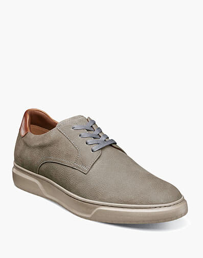 Premier Plain Toe Lace Up Sneaker in Gray.