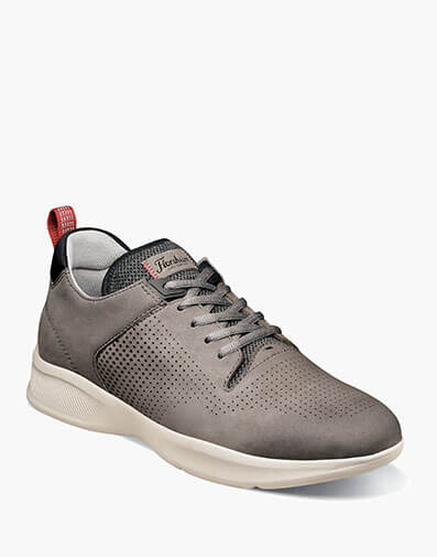STUDIO  Perf Toe Lace Up Sneaker in Gray.