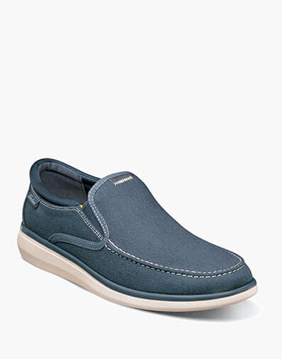 Venture Canvas Moc Toe Slip On in Navy for $100.00 dollars.
