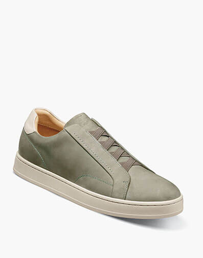 Monopoli Elastic Lace To Toe Sneaker in Sage for $120.00 dollars.