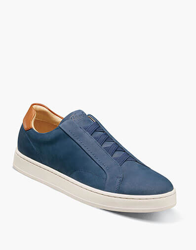 Monopoli Elastic Lace To Toe Sneaker in Navy Nubuck for $120.00 dollars.