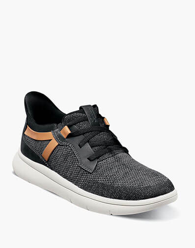 Fleet Knit Elastic Lace Slip On Sneaker in Black Multi for $120.00 dollars.