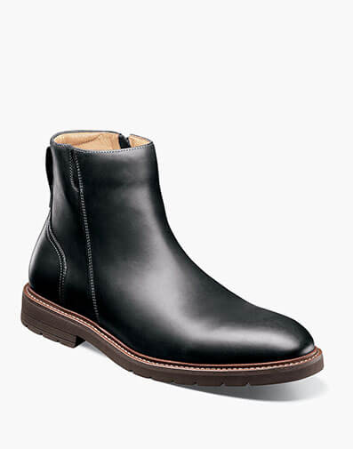 Redford Plain Toe Side Zip Boot in Black CH for $145.00 dollars.