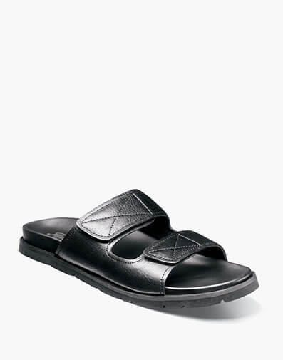 Bayside Double Strap Slide Sandal in Black for $80.00 dollars.