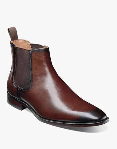 Sorrento Lux Plain Toe Chelsea Boot in Brown for $155.00 dollars.