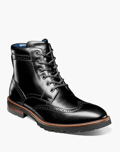 Renegade Wingtip Lace Up Boot in Black for $150.00 dollars.