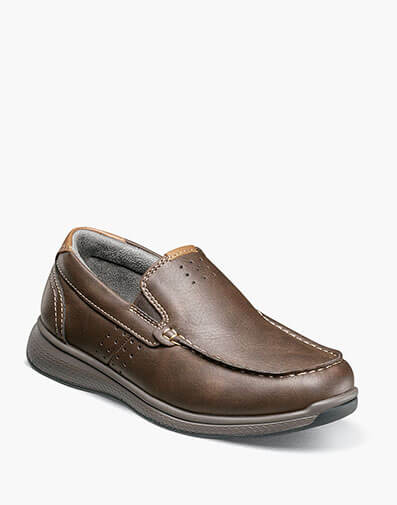 Crossover Jr. Boys Moc Toe Slip On Sneaker in Brown CH for $54.95 dollars.