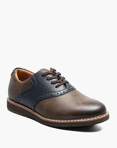 Vibe Jr. Boys Plain Toe Saddle Shoe in Multi for $59.95 dollars.