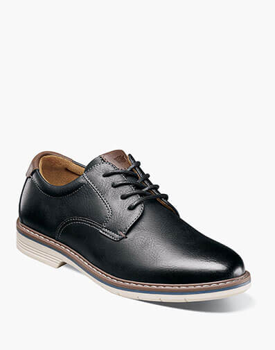 Norwalk Jr. Boys Plain Toe Oxford in Black CH for $54.95 dollars.