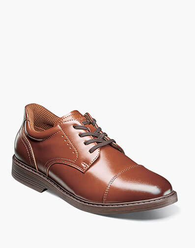 Highrise Jr. Boys Elastic Cap Toe Oxford Hands Free in Cognac for $54.95 dollars.
