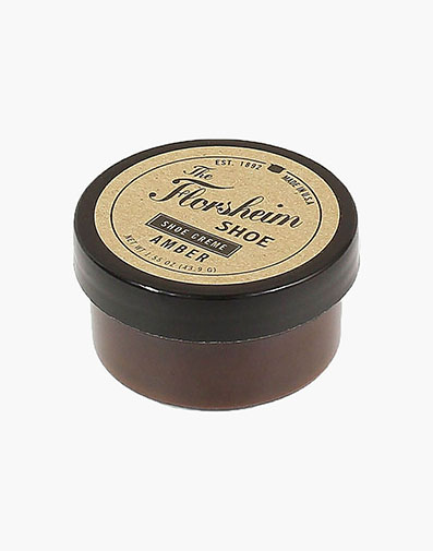 The featured product is the Florsheim Cognac/Amber Shoe Cream.
