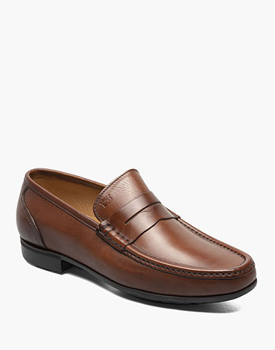 Puente Moc Toe Penny Loafer in Tan for $170.00 dollars.