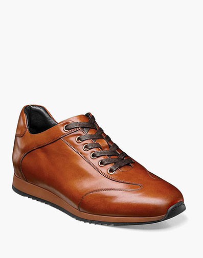 Greenwich Wingtip Lace Up Sneaker in Cognac for $175.00 dollars.