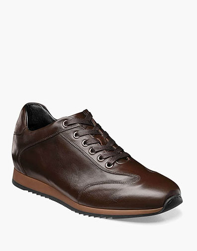 Greenwich Wingtip Lace Up Sneaker in Brown for $175.00 dollars.