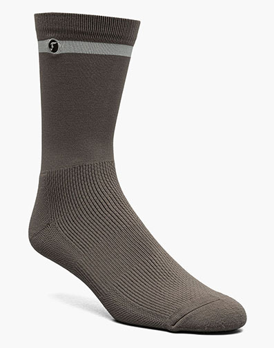Versa Weave Men's Crew Dress Socks in Brown for $12.00 dollars.