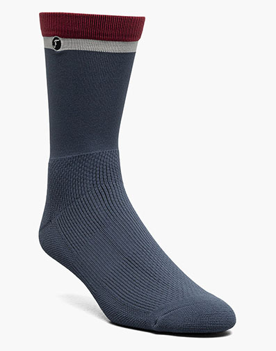 Versa Weave Men's Crew Dress Socks in Navy Multi for $12.00 dollars.