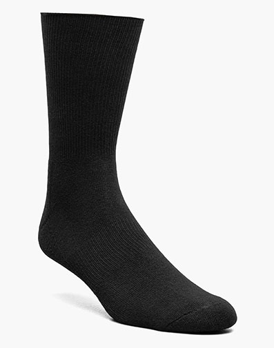 2-Pack Soft Stretch Men's Crew Dress Socks in Black for $20.00 dollars.