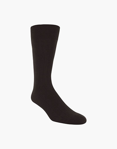 Wide Rib Men's Big + Tall Dress Socks in Black for $9.00 dollars.