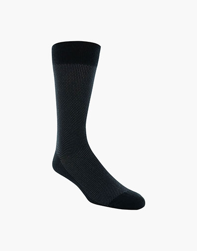 Pindot Classic Men's Big + Tall Dress Socks in Black for $9.00 dollars.