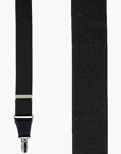 Clip Suspenders Solid Black