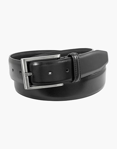 Carmine Genuine Leather Belt in Black.