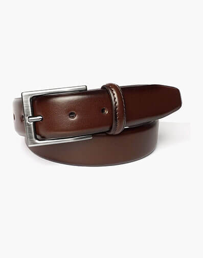 Carmine Genuine Leather Belt in Brown for $45.00 dollars.