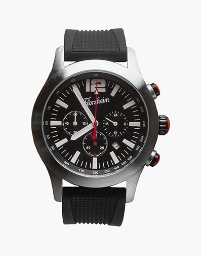 Edwin Chronograph Stainless Steel Watch in Scarlet for $180.00 dollars.