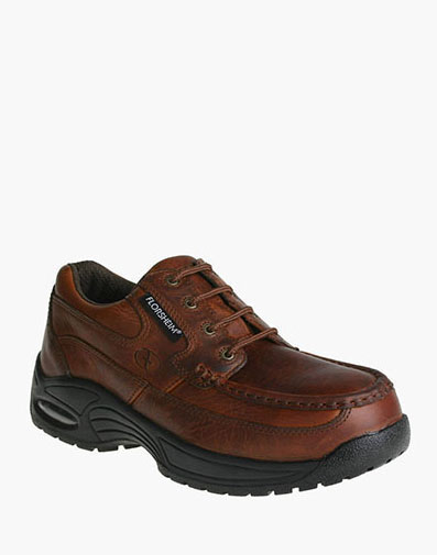 Polaris Composite Toe Moc Toe Oxford in Brown for $164.00 dollars.