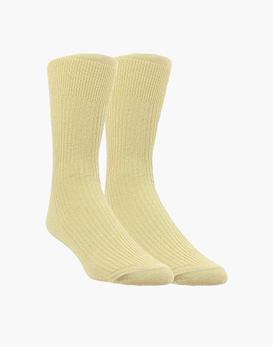 2-Pack Comfort Top Men's Crew Dress Socks in Khaki for $18.00 dollars.