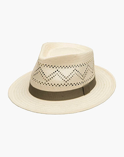 Haury Fedora Toyo Pinch Front Hat in Ivory for $85.00 dollars.
